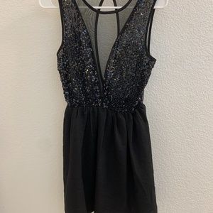Black sequin dress